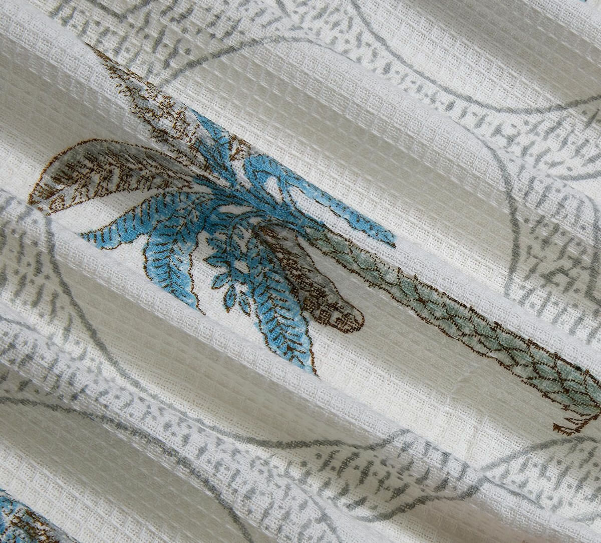 Palm Lattice Waffle Bed Cover Set