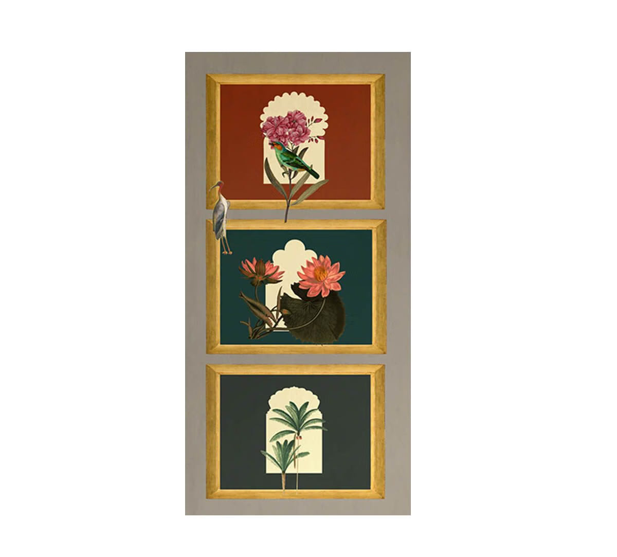 Fluttering Blooms Wall Art Set of 3