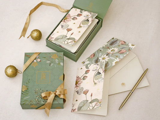 Water Lily Luxury Greeting Cards Gift Box