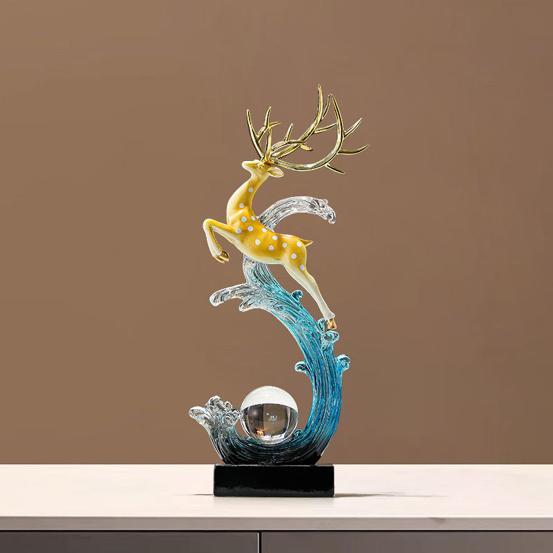 High-end Unique Feng Shui Decor Luxury Living Room Ornament for Home Entrance TV Stand Wine Cabinet