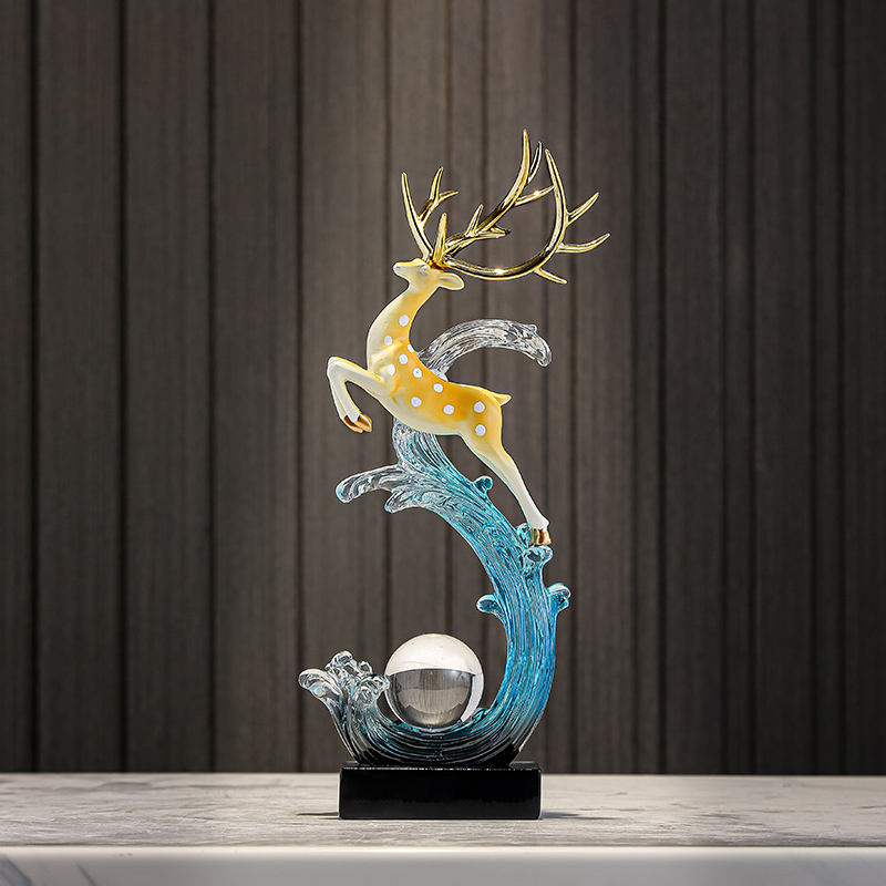 High-end Unique Feng Shui Decor Luxury Living Room Ornament for Home Entrance TV Stand Wine Cabinet