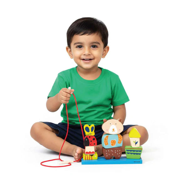 Wooden Jungle Pegging/Lacing Toy Set (2 Years+)