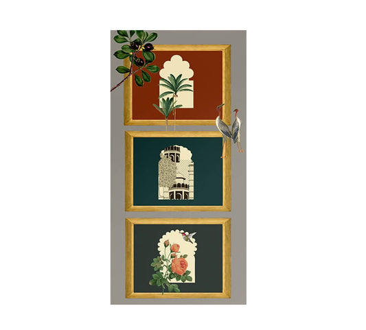 Fluttering Blooms Wall Art Set of 3